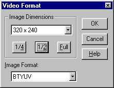 Options/VideoFormat menu